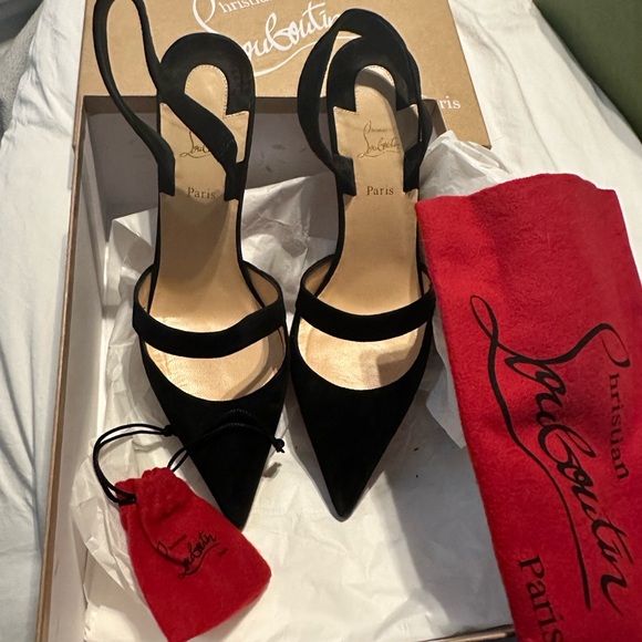 Christian Loubboutin Suede slingbacks - Picture 2 of 5